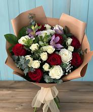 Букет цветов из:  Розы и Альстромерии в Озерках