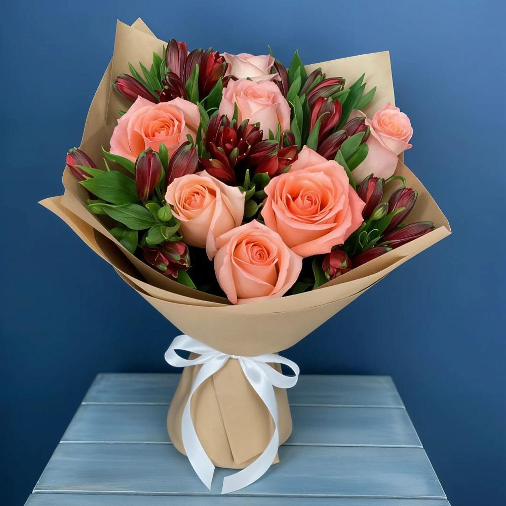 Букет цветов из: Розы и Альстромерии в Озерках