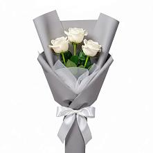 Букет 3 белые розы #REPLACE_PRED# Озерках