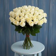 Букет 51 Белая роза Эдлесс Лав в Озерках