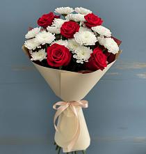 Букет цветов из:  Розы и Хризантемы в Озерках