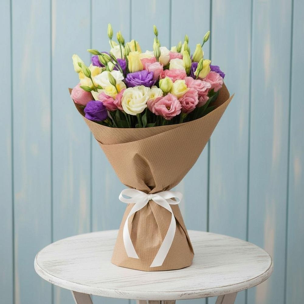 Букет цветов из: Лизиантусы в Озерках