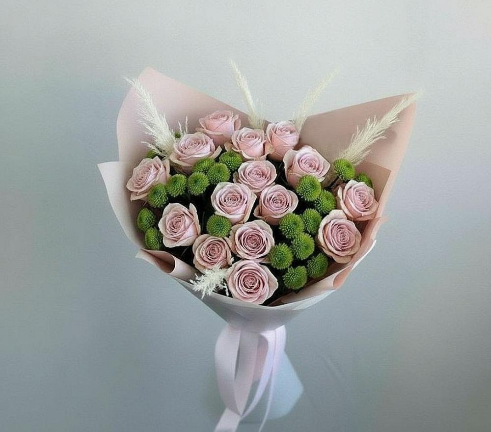 Букет цветов из: Розы и Хризантемы в Озерках