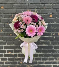 Букет цветов из:  Герберы и Хризантемы в Озерках