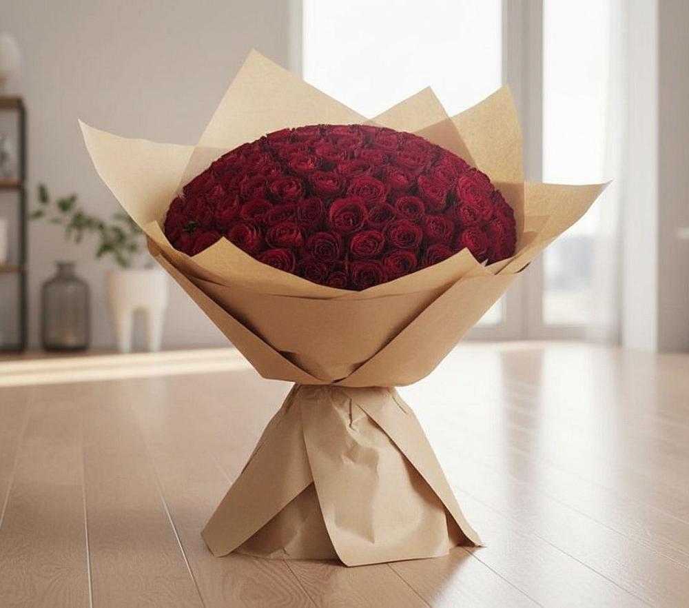 Букет 101 Красная роза в Озерках