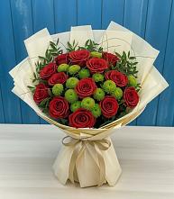 Букет цветов из:  Розы и Хризантемы в Озерках