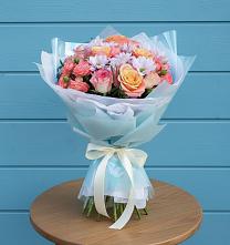 Букет цветов из:  Хризантемы и Розы в Озерках